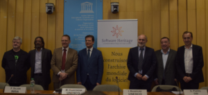 Speakers at Software Heritage opening ceremony at Unesco